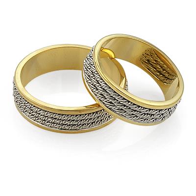 Эксклюзивное обручальное кольцо из золота 585 пробы, артикул R-G1015