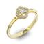 Помолвочное кольцо с 1 бриллиантом 0,1 ct 4/5  и 16 бриллиантами 0,05 ct 4/5 из желтого золота 585°, артикул R-D40458-1, цена 33 997,68 ₽