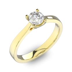 Помолвочное кольцо 1 бриллиантом 0,5 ct 4/5 из желтого золота 585°, артикул R-D44371-1