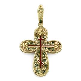 Крест православный с надписями Иисус Христос, Царь Славы, молитва за Отечество, артикул R-РКк1601-1