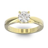 Помолвочное кольцо 1 бриллиантом 0,70 ct 4/5 из желтого золота 585°
