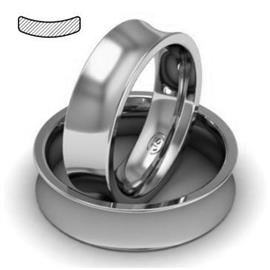 Обручальное кольцо из платины, ширина 6 мм, комфортная посадка, артикул R-W869Pt