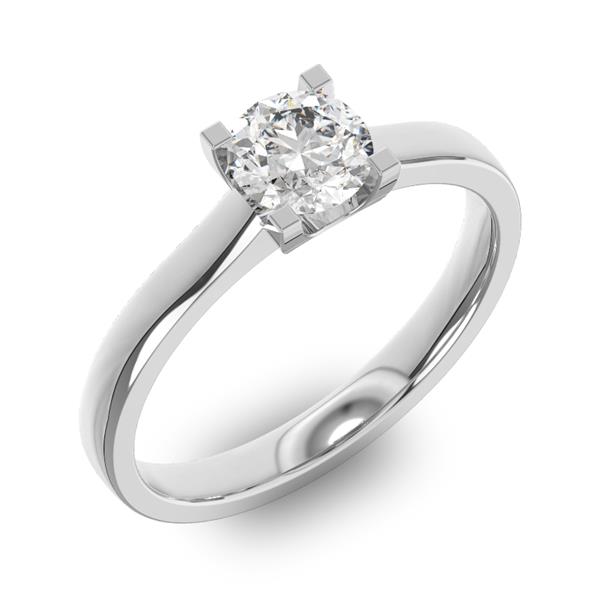 Помолвочное кольцо 1 бриллиантом 0,65 ct 4/5 из белого золота 585°