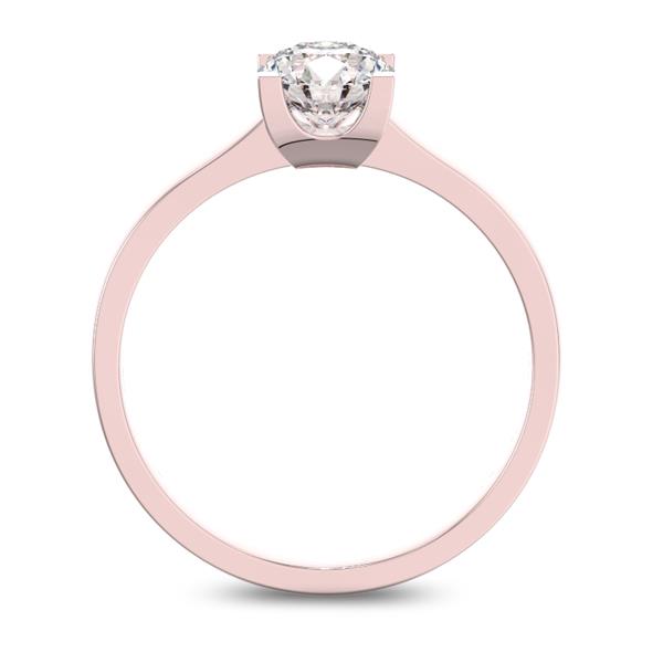 Помолвочное кольцо 1 бриллиантом 0,65 ct 4/5 из розового золота 585°