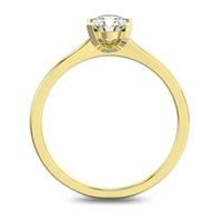 Помолвочное кольцо 1 бриллиантом 0,39 ct 4/5 из желтого золота 585°