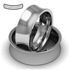 Обручальное кольцо из платины, ширина 7 мм, комфортная посадка, артикул R-W879Pt