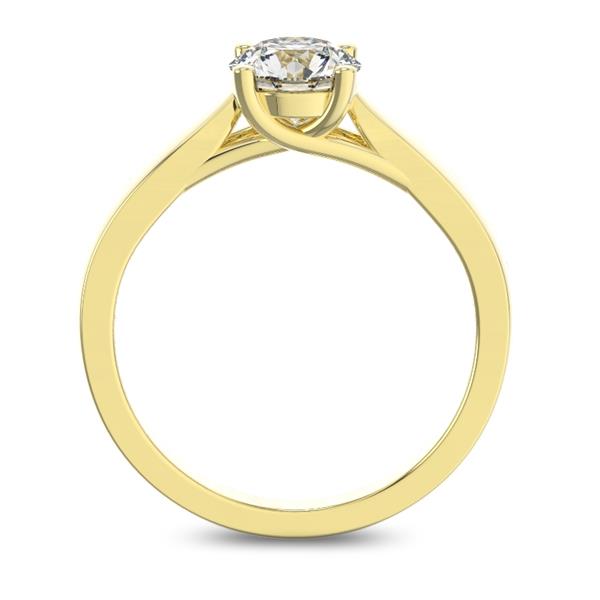 Помолвочное кольцо 1 бриллиантом 0,70 ct 4/5 из желтого золота 585°