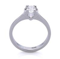 Помолвочное кольцо с 1 бриллиантом 0,50 карат белое золото 585° сертификат GIA
