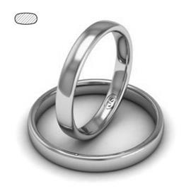 Обручальное кольцо из платины, ширина 3 мм, комфортная посадка, артикул R-W339Pt