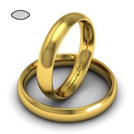 Обручальное классическое кольцо из желтого золота, ширина 4 мм, комфортная посадка, артикул R-W645Y
