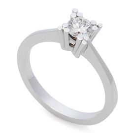 Помолвочное кольцо с 1 бриллиантом 0,40 ct 4/5 из белого золота 585°, артикул R-СА290511-2