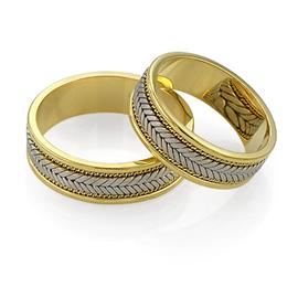 Эксклюзивное обручальное кольцо из золота 585 пробы, артикул R-G1430