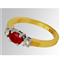 Кольцо золотое с бриллиантами и рубином 750 пробы, артикул R-466-518, цена 28 815,00 ₽