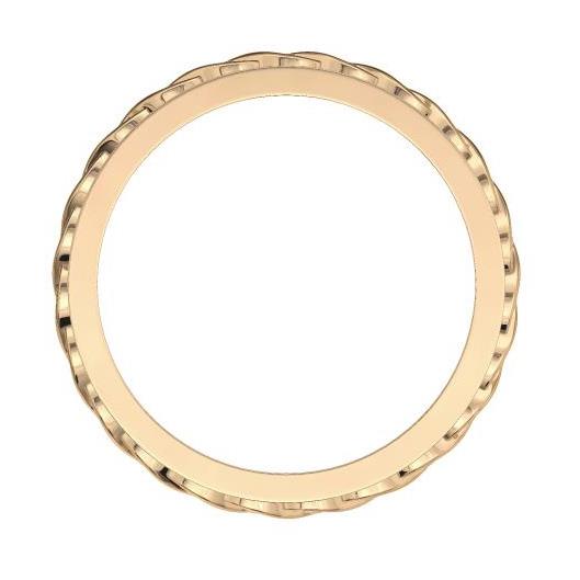 Обручальное кольцо дизайнерское из розового золота, ширина 4 мм, комфортная посадка