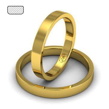 Обручальное кольцо из желтого золота, ширина 3 мм, артикул R-W135Y