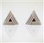 Запонки Треугольник из серебра 925 пробы с гальваническим покрытием родием , артикул R-22.02, цена 13 905,00 ₽