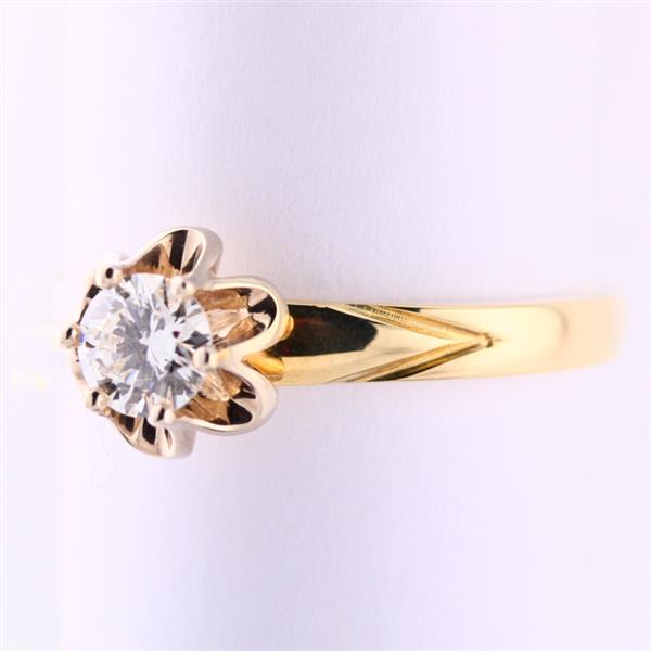 Помолвочное кольцо с бриллиантом 0,34 карат