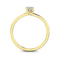 Помолвочное кольцо 1 бриллиантом 0,3 ct 4/5 из желтого золота 585°