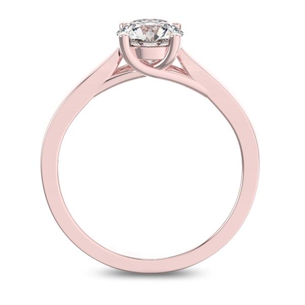Помолвочное кольцо 1 бриллиантом 0,70 ct 4/5 из розового золота 585°