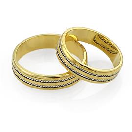 Эксклюзивное обручальное кольцо из золота 585 пробы, артикул R-H1052