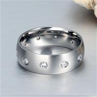 Обручальное кольцо с бриллиантами дизайнерское из белого золота