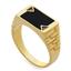 Мужское кольцо с 2 бриллиантами 0,01 ct 3/6 и ониксом из желтого золота, артикул R-6452, цена 25 900,00 ₽
