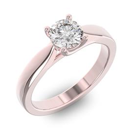 Помолвочное кольцо 1 бриллиантом 0,70 ct 4/5 из розового золота 585°, артикул R-D38231-3