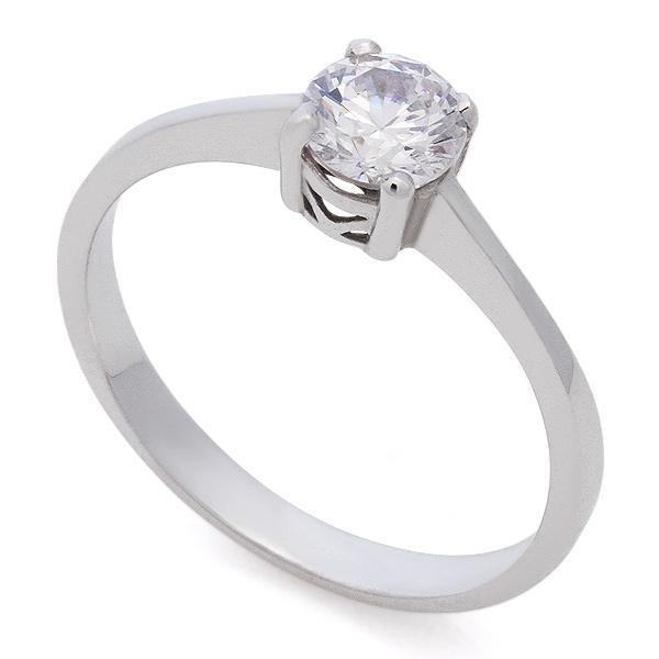 Помолвочное кольцо с бриллиантом 0,50 ct 4/5 белое золото, артикул R-КК 053050