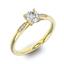 Помолвочное кольцо с 1 бриллиантом 0,45 ct 4/5  и 6 бриллиантами 0,03 ct 4/5 из желтого золота 585°, артикул R-D34170-1, цена 143 485,06 ₽