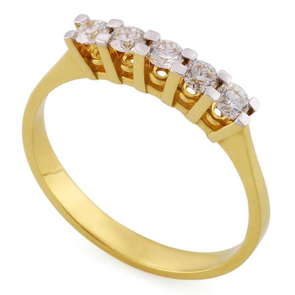 Кольцо золото дорожка с бриллиантами