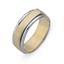 Обручальное кольцо из двухцветного золота 585 пробы, артикул R-СЕ040, цена 38 556,00 ₽