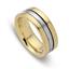 Обручальное кольцо из двухцветного золота 585 пробы, артикул R-ДК 033, цена 38 826,00 ₽